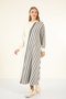 40875 - Stylish Comfortable Striped Knitwear Acrylic Full Length Women's Dress - 2