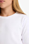 Okul Crew Neck Basic Ribbed Long Sleeve T-Shirt Girl Child B2387A825Au - 5