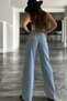 Women's Blue Palazzo Denim Pants - 3