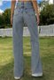 Women's Blue Relaxed Fit High Waist Denim Trousers - 2