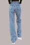 Women's Palazzo High Waist Blue Denim Pants - 3