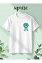 Cotton Oversize White Tshirt with Badge Print