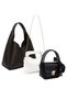 Brown / White / Black Shk248 Faux Leather Hand, Arm and Shoulder 3-Piece Bag Set (Shk19-Shk24-Shk235)