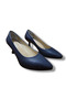 Women's Navy Blue Genuine Leather Stiletto - 7