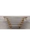Yörük Square 96-128-160-192-224-320 mm White Gold Luxury Modern Drawer Wardrobe Cloakroom Furniture Handles - 3