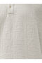 Polo Neck T-Shirt Textured Buttons Short Sleeve Cotton - 6