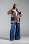 Oversized checkered fur jacket - 7