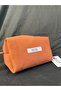 Suede Brown Puff Makeup Bag / Pen Holder - 7