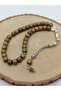 Green Sandalwood Capsule Cut 33Pcs Prayer Beads 7*8mm (56606) - 2