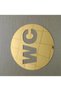 Self-Adhesive Wc Sign 1 mm Mirror Gold Plexy 15X15 cm - 2
