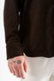 Men's Corded Fabric Velvet Shirt Comfortable Fit Single Pocket Brown - 8