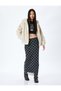 Plush Coat with Hood and Zipper Pocket Detail - 2