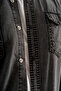 Men's Washable Denim Shirt Slimfit Slim Fit Double Flap Pocket Snap Closure Black - 6