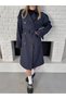 Women's Double Button Stylish and Classic Model Belted Long Trench Coat - 2