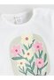 Ecru Crew Neck Baby Girl T-Shirt and Jean Shorts 2-Piece Set - 3