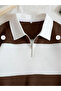 Men's Sports Casual Premium Quality 3-Thread Half Zipper Stand Collar Polo Sweatshirt Patchwork Hoodie - 2
