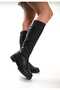 Black Boydan Stone-Embellished Lace-Up Zippered Women's Boots 107212 - 5