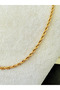 Auger Model Steel Gold Necklace