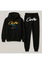 Hooded Crtz Printed Oversize Women'S/Men's Unisex Winter 3 Thread Tracksuit Set