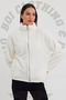 New Season Women's Premium Teddy Plush Zippered Sports Jacket with Piping Detail - Plush Cardigan Suitable for Winter - 2