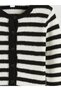 Lcw Kids Ecru Crew Neck Striped Girls' Knitwear Sweater - 3