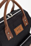 Mother Baby Care Backpack with Strap Attachment and Leather Detail - 5