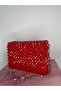 Red Beaded Arm Bag - 2
