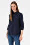 Women's Navy Blue Long Sleeve Shirt 50271862-Vr033 - 3