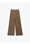 Patterned Wide Leg Palazzo Trousers with Pockets and Pleat Detail - 2