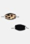 2 Pcs Printed And Plain Face Mask, Multicolor