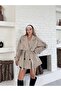 Buttoned Belted Trench Coat with Cashmere Windbreaker Detail - 7