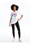 Xside Active White Crew Neck Printed Short Sleeve Women's T-Shirt - 2