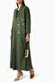 Stylish Embroidered Crepe Abaya with a Matching Shemagh Closure Design - 2