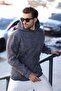 Smoked Patterned Hooded Men's Sweatshirt E7167 - 4