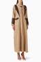 Stylish and Comfortable Fit Contrast Stitching Trench Coat with Matching Hat and Dress