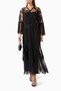 Capture Elegance with Organza Abaya Embellished with Botanical Beads - 2
