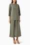 Four Piece Embroidered Abaya Set Ideal for Comfortable Elegance and Everyday Wear - 4