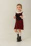 Ruffled Collar Girl's Bow Detailed Glitter Gilet Dress Set (Ages 2-5) - 3
