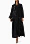 Stylish Embroidered Abaya Comfortable Drape Long Sleeves with Front Opening Design Suitable for Any Occasion - 2