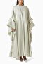 Stylishly Designed 3-Piece Abaya Set Comfortable and Elegant Look with Cotton Organza