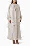 Stylish 3 Piece Abaya Set with Satin Organza Ideal Choice for Modern and Elegant Occasions