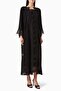Open Front Abaya with Lace and Stone Embellishments Ideal Choice for Your Elegance