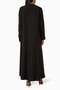 Stylish Open Front Abaya Dress Long Sleeve Henna and Full Set for Party - 3