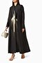 Stylish Geometric Patterned Abaya with Long Sleeves and Open Front Design Offers Comfort and Practicality - 2
