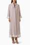 Two-Tone Flounce Abaya Stylish Design Offers Everyday Elegance with Long Sleeves and A-Line Silhouette