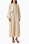 Three Piece Abaya and Dress Set with Bead Detailing Comfortable and Stylish Design
