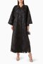 Sparkling Sequin and Bead Embellished Organza Abaya Offers Elegance and Comfort in One - 2