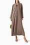 Elegant and Graceful Evening Dress with Delicate Details, Open Abaya, and Lightly Beaded Embellishments - 2