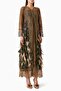 Comfortable and Elegant Look with Stylish Feather and Tassel Detailing Abaya