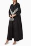 Elegant Embellished Fringed Abaya and Sheila Set - 2